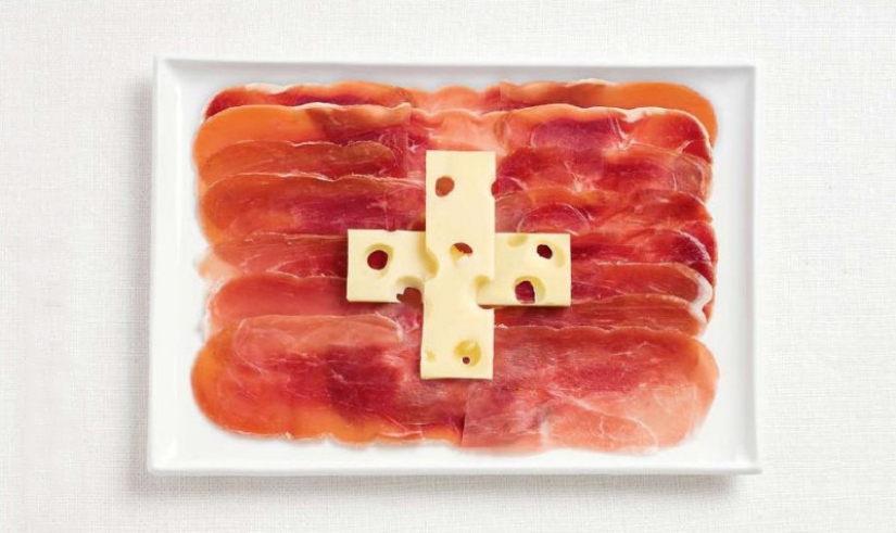 Delicious flags of different countries of the world