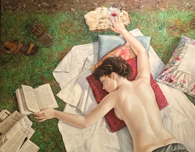 Desapego y erotismo sofisticado en las pinturas de Francine Van Hove