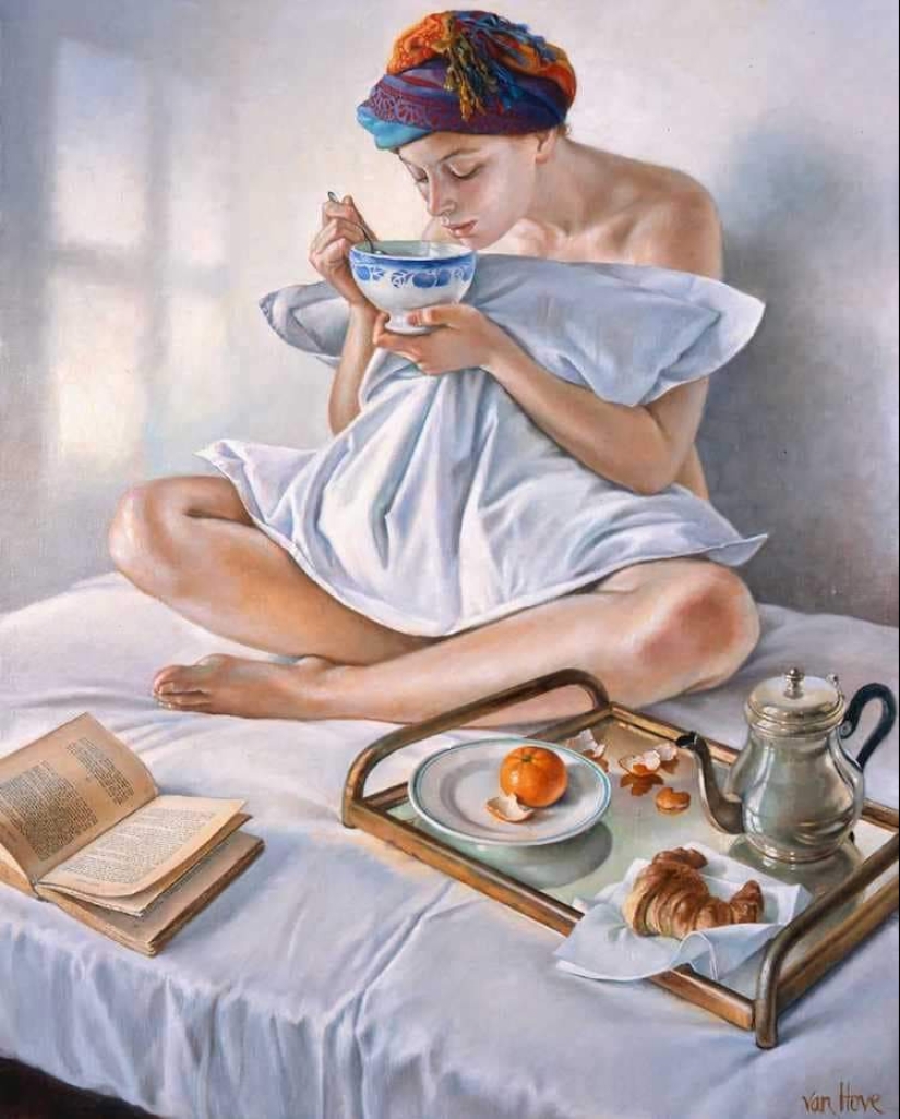 Detachment and sophisticated eroticism in the paintings of Francine Van Hove