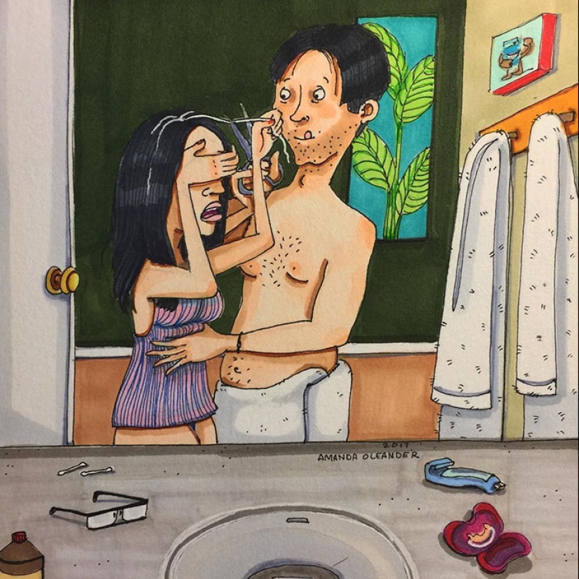 Detrás de las escenas del amor: un artista estadounidense pinta una relación real