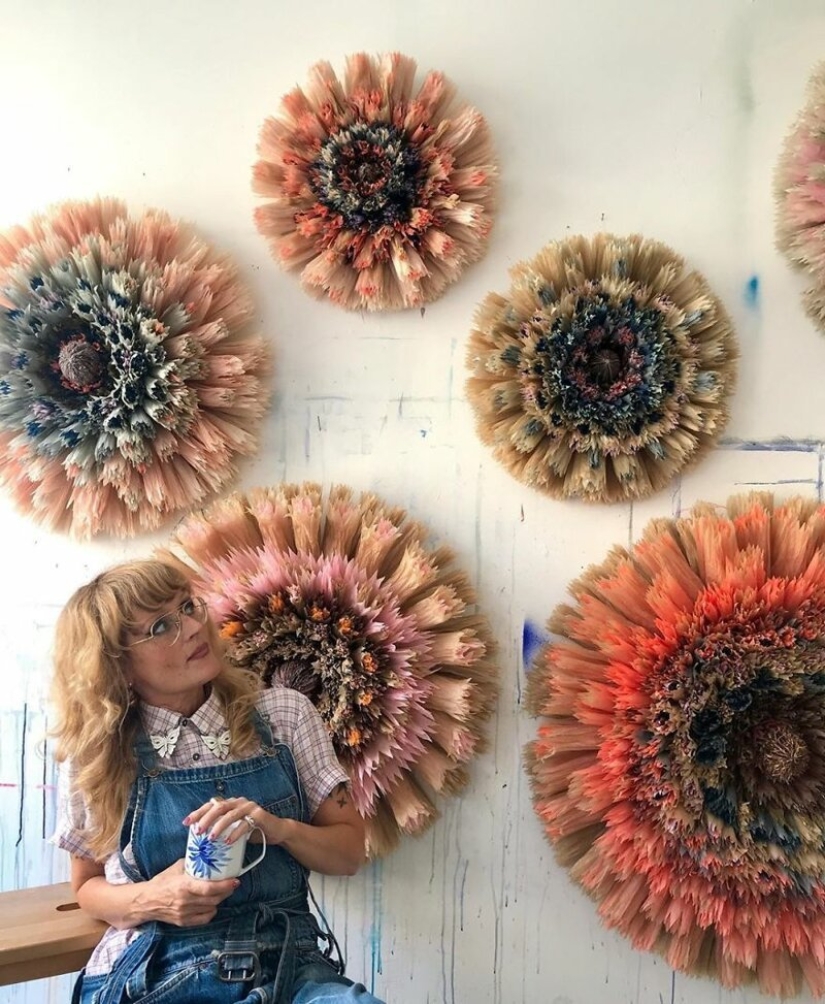 "Each of us needs beauty": why does this woman create huge flowers