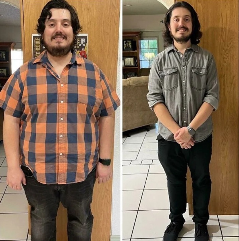 Ejemplos inspiradores de transformación cardinal: 30 fotos antes y después de la pérdida de peso