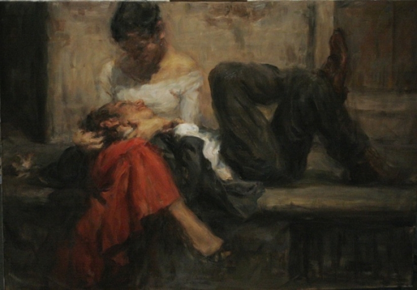 El amor real en las pinturas de Ron Hicks