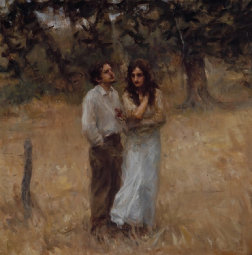 El amor real en las pinturas de Ron Hicks