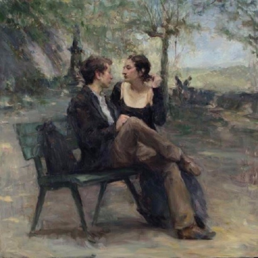 El amor real en las pinturas de Ron Hicks