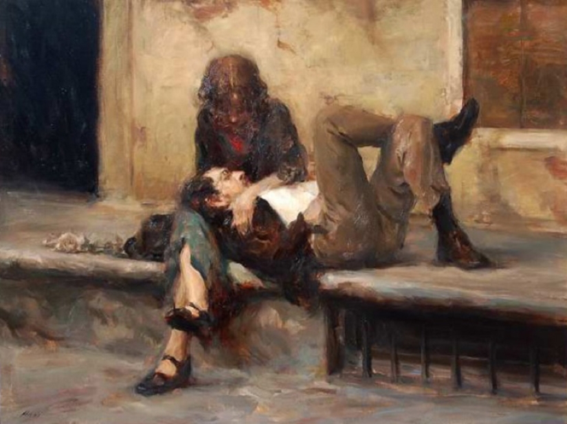 El amor real en las pinturas de Ron Hicks