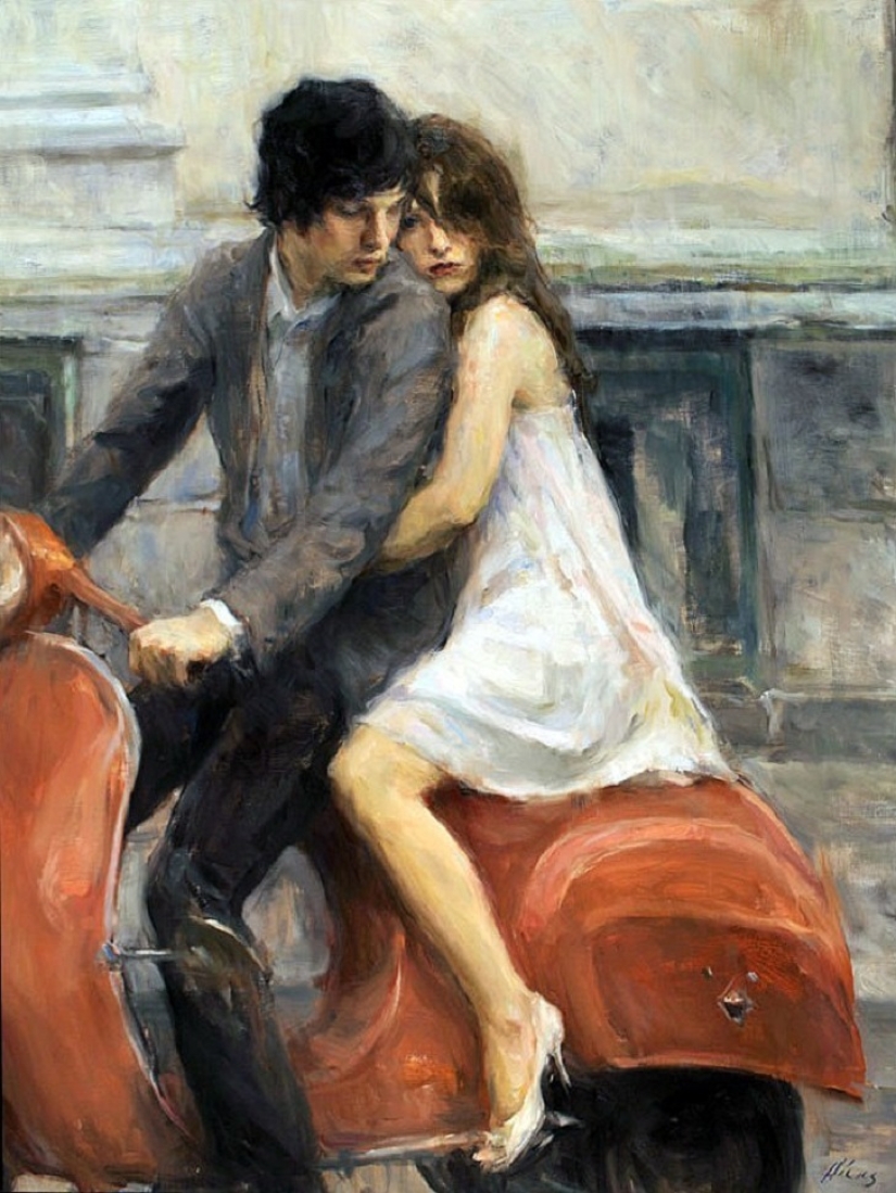 El amor real en las pinturas de Ron Hicks