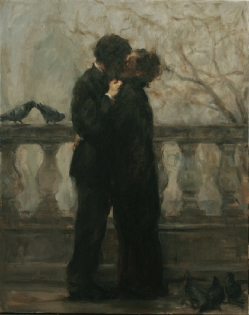 El amor real en las pinturas de Ron Hicks