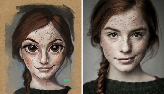 El artista convierte fotos de personas al azar en ilustraciones increíbles