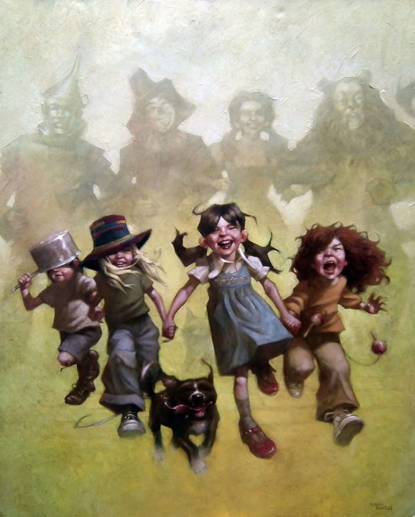 El artista Craig Davison y sus niños héroes