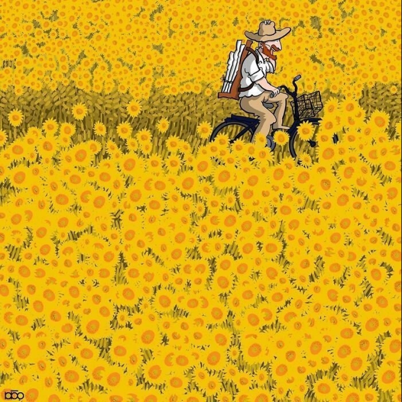 El artista pintó cómo ve la vida de Van Gogh