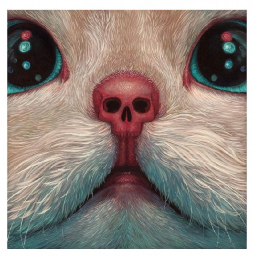 El genio irónico del surrealismo post-pop Casey Weldon y sus gatos