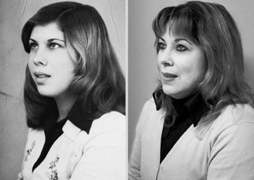 El inexorable paso del tiempo en los retratos de la serie " antes y después»