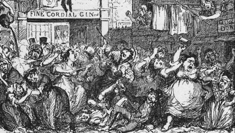 El London gin Epidemia", o Como la embriaguez casi destruyó el Reino