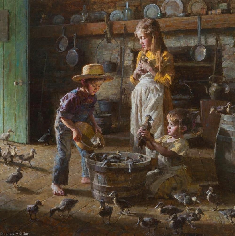 El mundo del Salvaje Oeste en las pinturas de Morgan Weistling