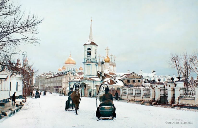 El pre-revolucionario de la historia de Rusia en el color de las fotos