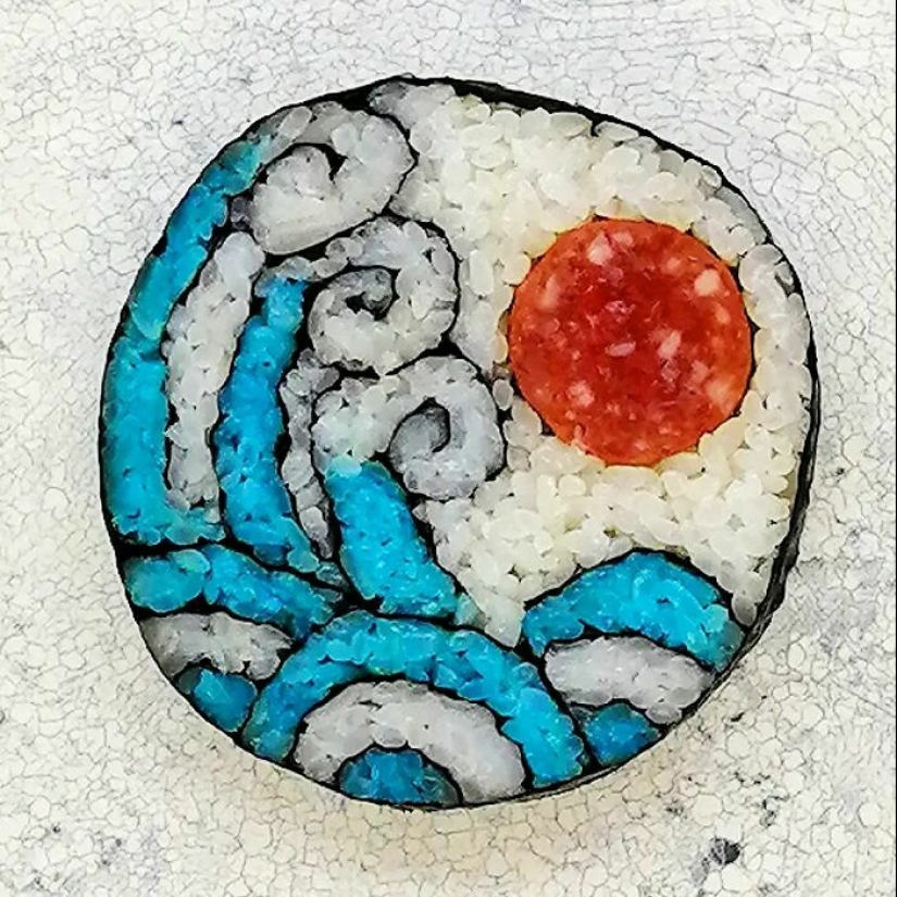 El sushi como lienzo: obras de arte vívidas y comestibles de Takayo Kiyota