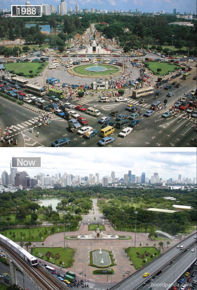 El viento del cambio: Ciudades famosas desde la misma perspectiva en el pasado y en el presente