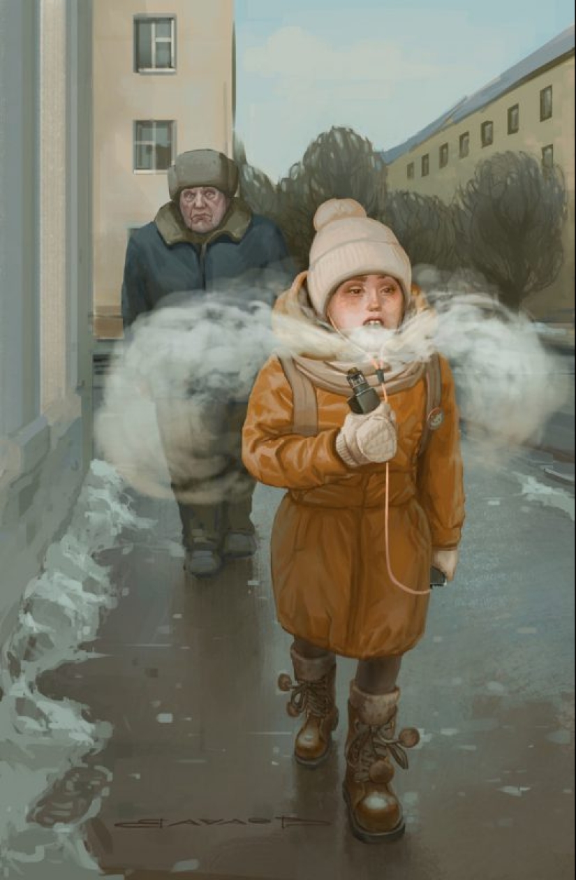 En broma y en serio: grotesco y realismo en las pinturas de Mikhail Vachaev