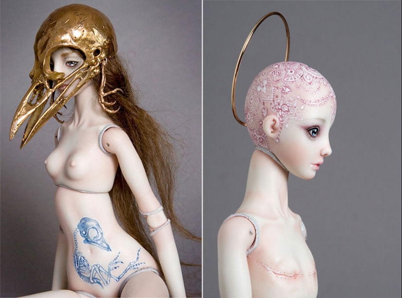 Enchanted and frighteningly erotic dolls by Marina Bychkova