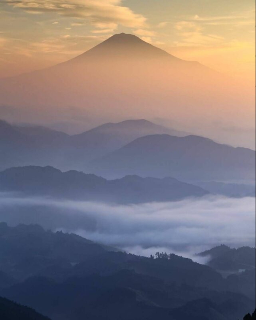 Enfermo terminal Fuji: baker Hasimuki Makoto y su foto de la montaña sagrada