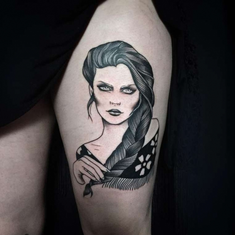 Erotic and dark tattoos from a French artist