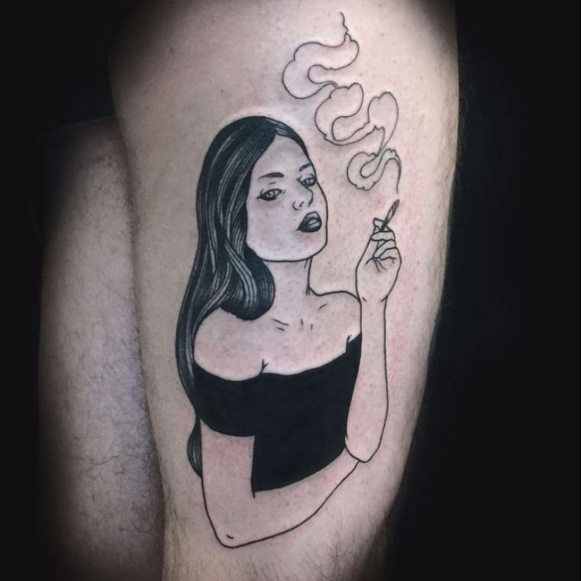 Erotic and dark tattoos from a French artist