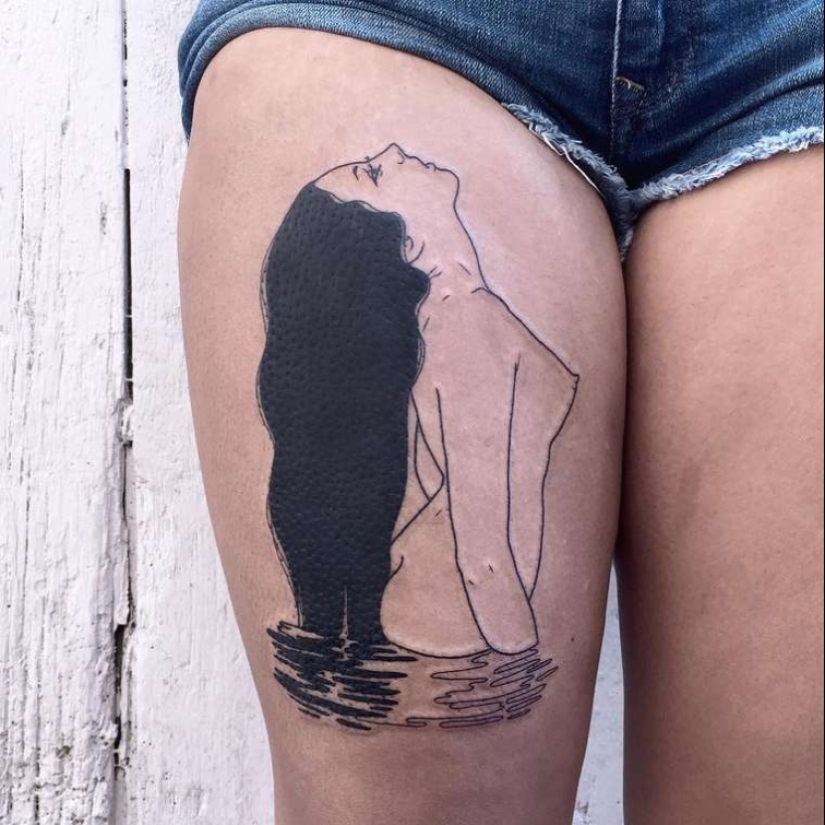 Erotic and dark tattoos from a French artist