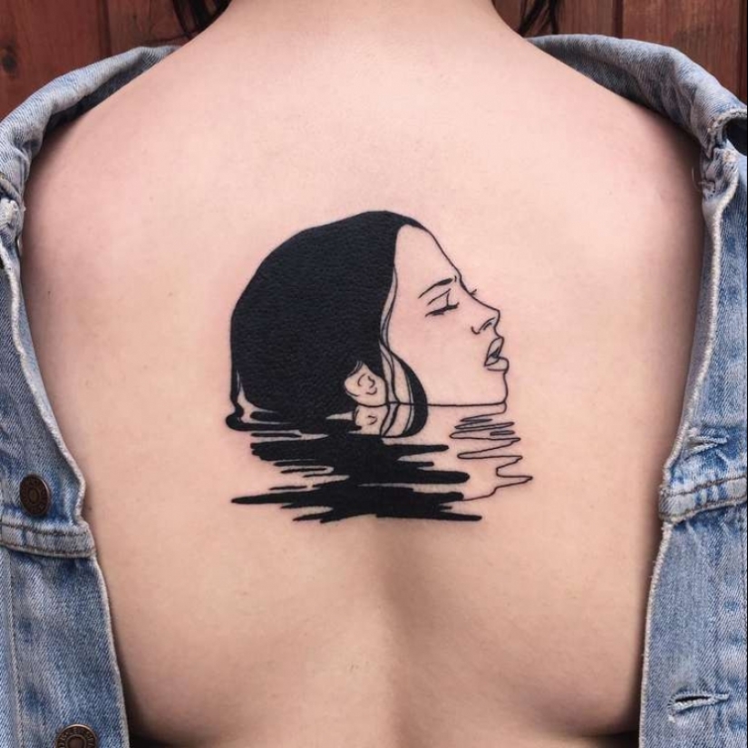 Erotic and dark tattoos from a French artist