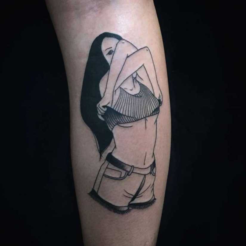 Erotic and dark tattoos from a French artist