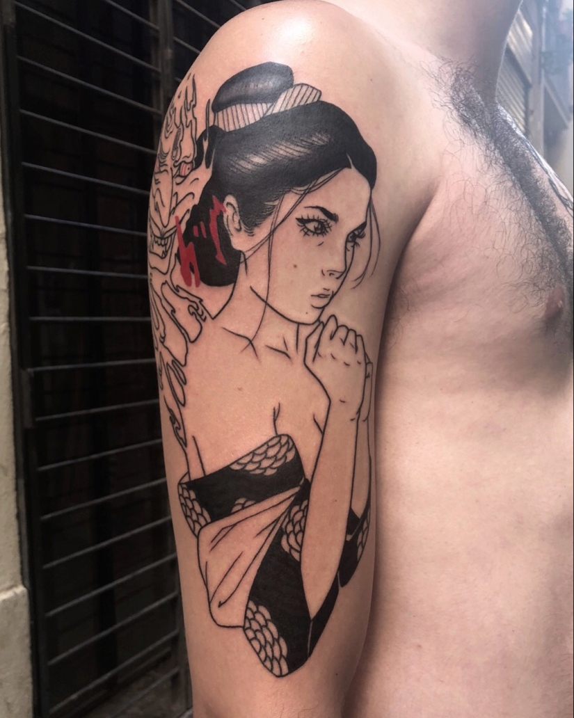 Erotic and dark tattoos from a French artist