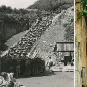 "Escalera de los muertos" en el campo de concentración austriaco de Mauthausen