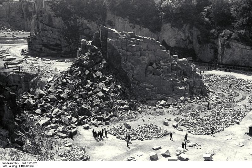 "Escalera de los muertos" en el campo de concentración austriaco de Mauthausen