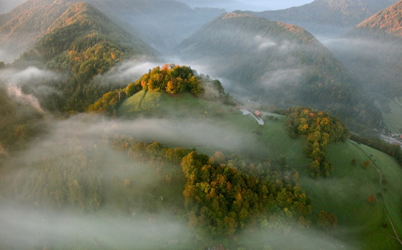 Eslovenia a partir de la altura de vuelo de los pájaros