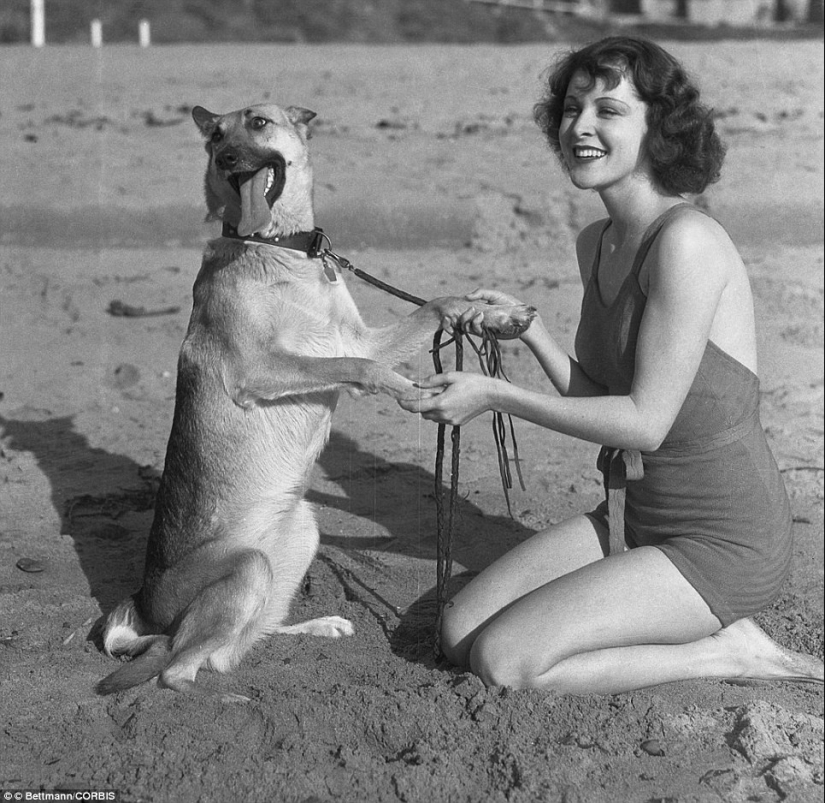 Estrellas de la época dorada de Hollywood en un álbum en blanco y negro de glamorosas fotografías de playa