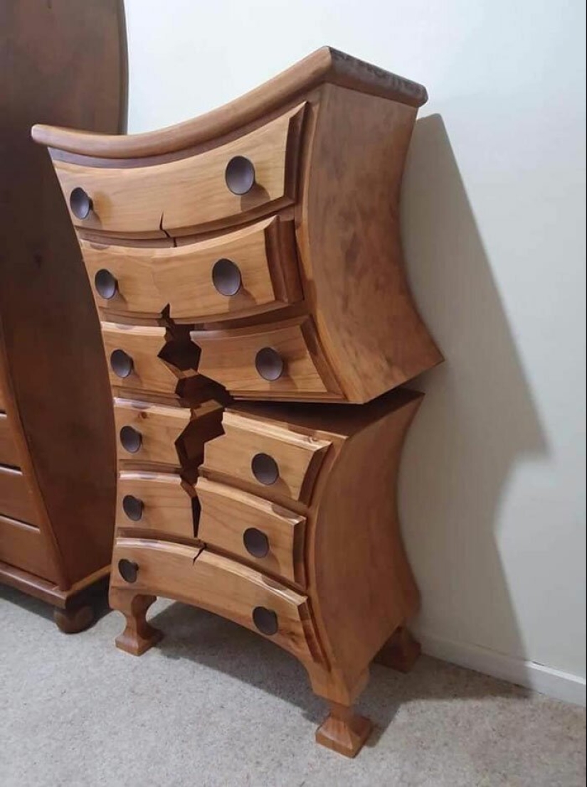 Fabulous "broken" furniture from a talented carpenter from New Zealand