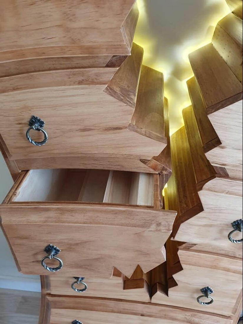 Fabulous "broken" furniture from a talented carpenter from New Zealand