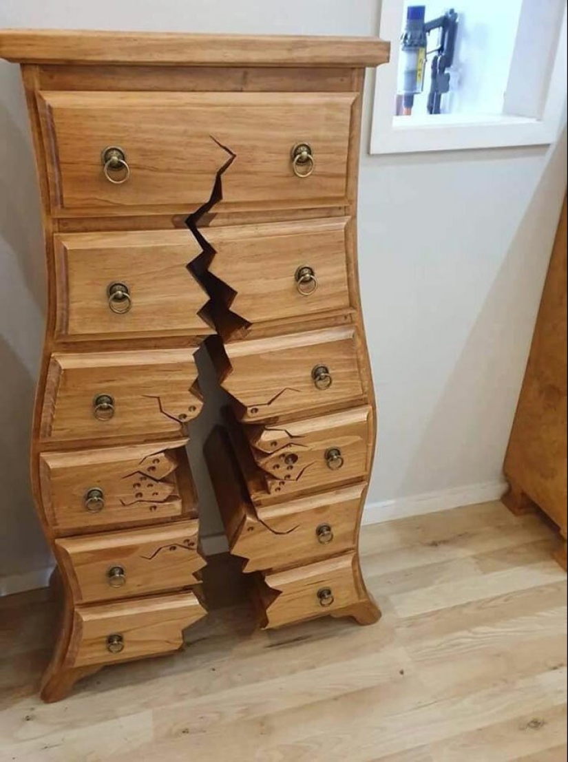 Fabulous "broken" furniture from a talented carpenter from New Zealand