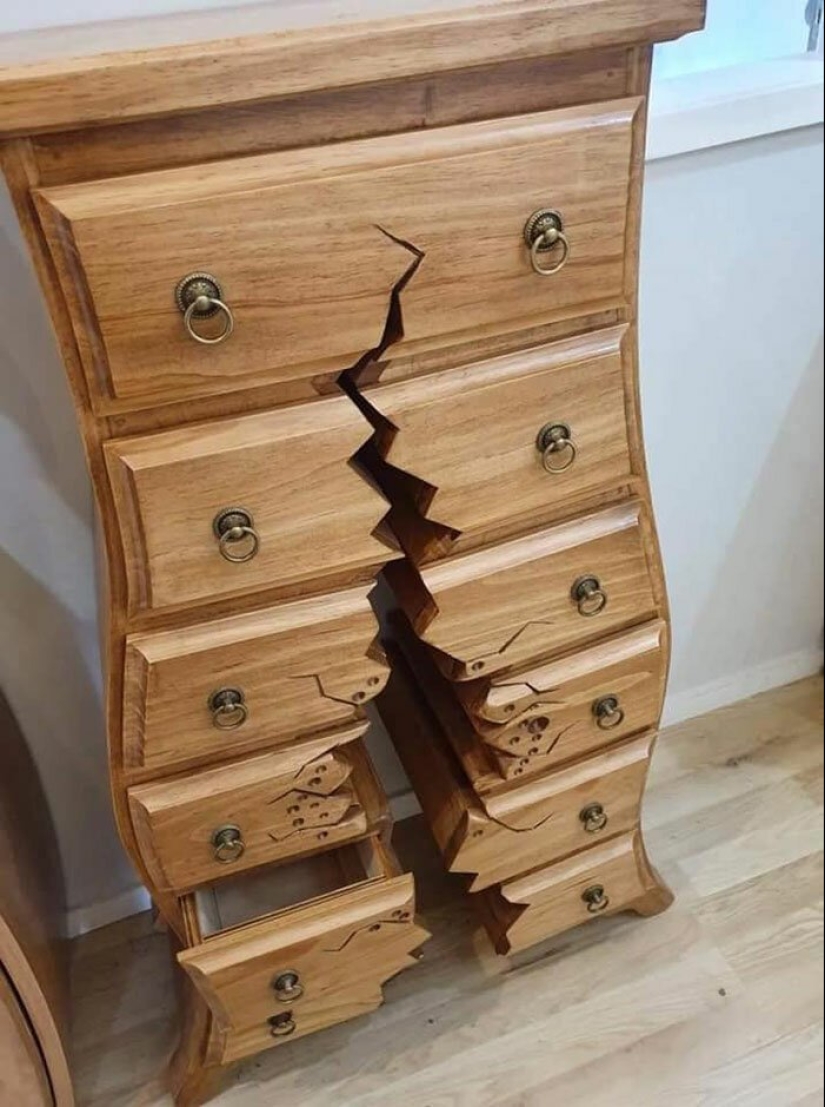 Fabulous "broken" furniture from a talented carpenter from New Zealand