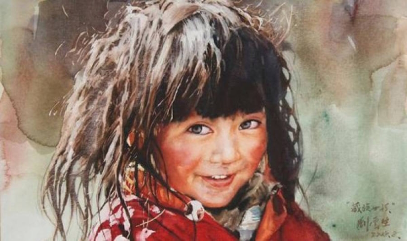 Fabulous Tibet in realistic watercolors by Liu Yunshen