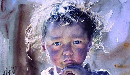 Fabulous Tibet in realistic watercolors by Liu Yunshen