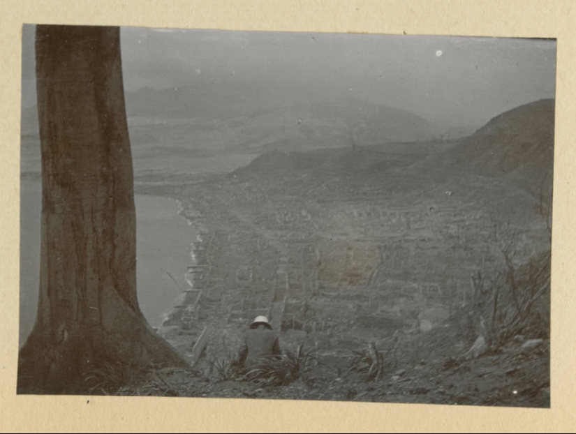 Face distorted in the throes of agony: images before and after the terrible volcanic eruption of the twentieth century