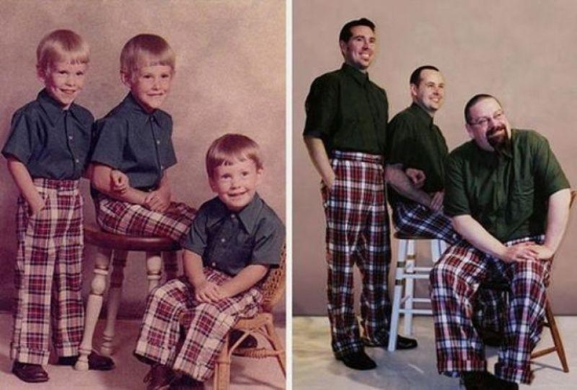 Family photos - then and now