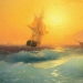 Fantastic luminous waves from a Russian marine artist of the XIX century