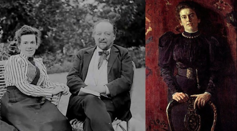 Find 10 differences: contemporaries of Repin in his portraits and in life