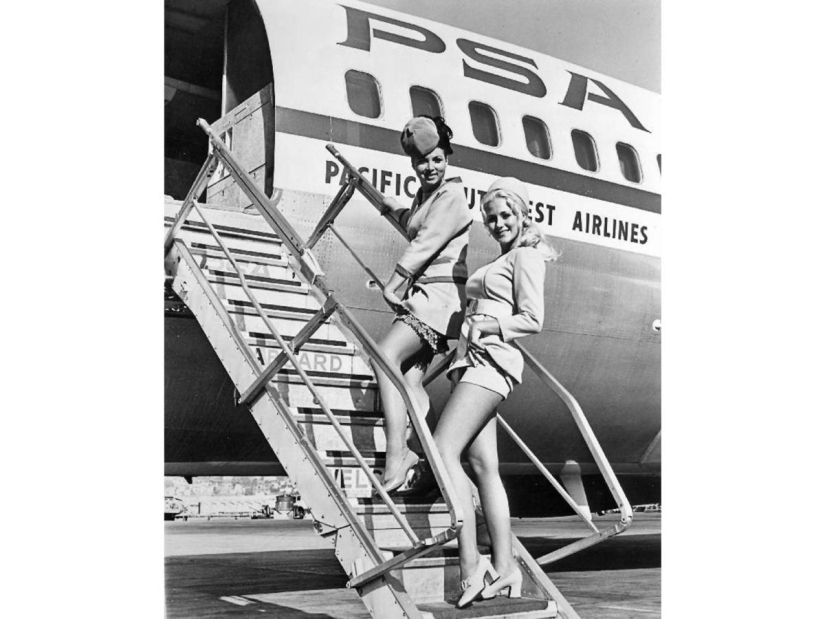 Flight attendants of the 60s were supposed to be sexy and lonely