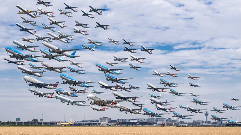 Flocks of iron birds: what traffic flows look like at airports around the world