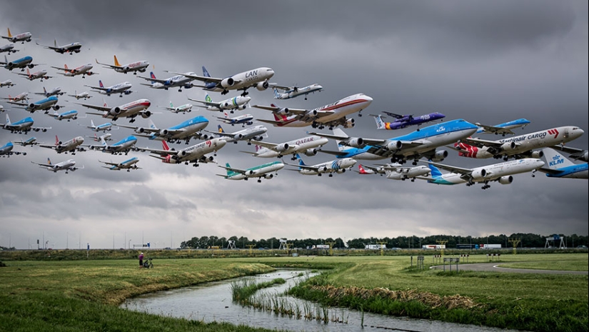 Flocks of iron birds: what traffic flows look like at airports around the world