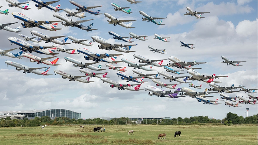 Flocks of iron birds: what traffic flows look like at airports around the world