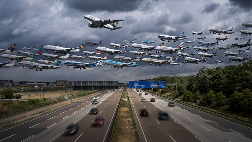 Flocks of iron birds: what traffic flows look like at airports around the world